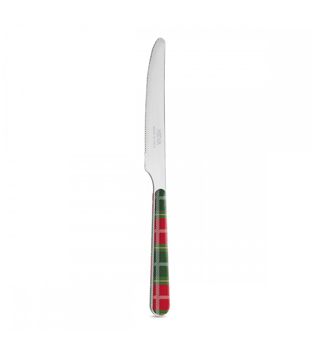 Knife - fruit - Christmas Tartan Cutlery - Neva Posateria Creativa - red / green