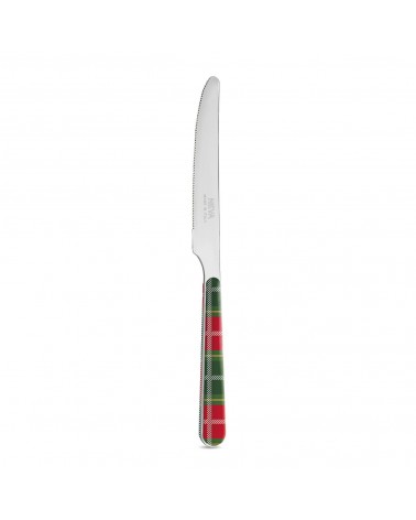Obstmesser - Weihnachts-Tartan-Besteck - Neva Posateria Creativa - rot / grün