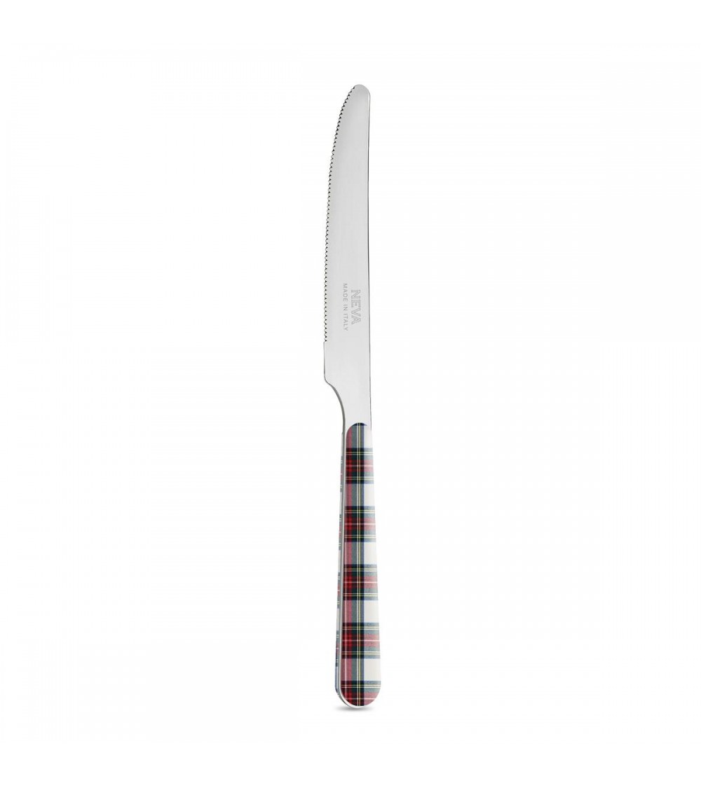 Obstmesser - Weihnachts-Tartan-Besteck - Neva Posateria Creativa - rot/weiß