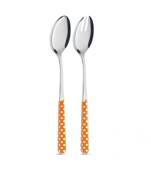 2 Piece Salad Set - Polka Dot Cutlery - Neva Posateria Creativa -