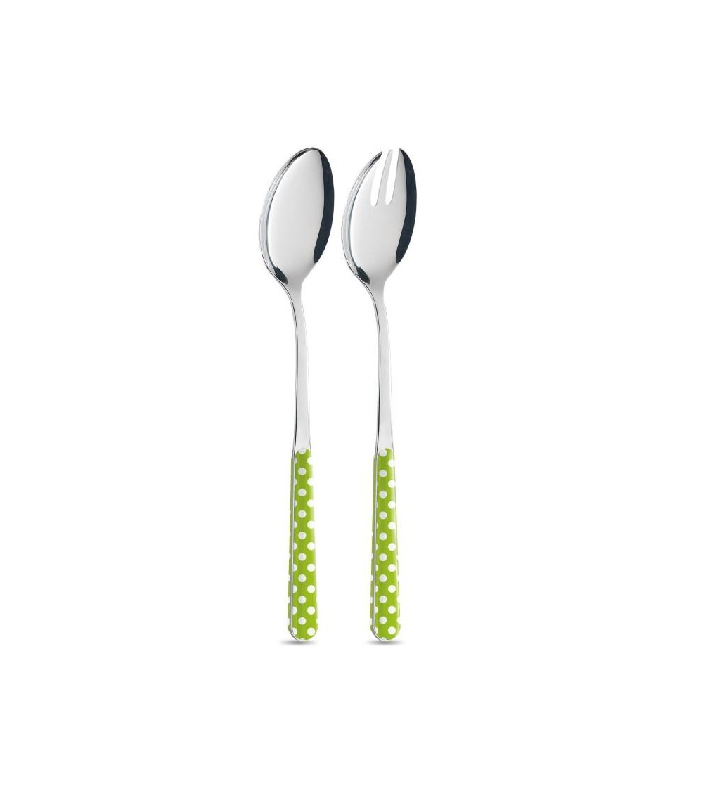 2 Piece Salad Set - Polka Dot Cutlery - Neva Posateria Creativa -