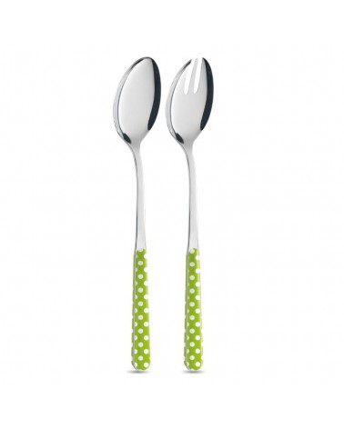 2 Piece Salad Set - Polka Dot Cutlery - Neva Posateria Creativa -