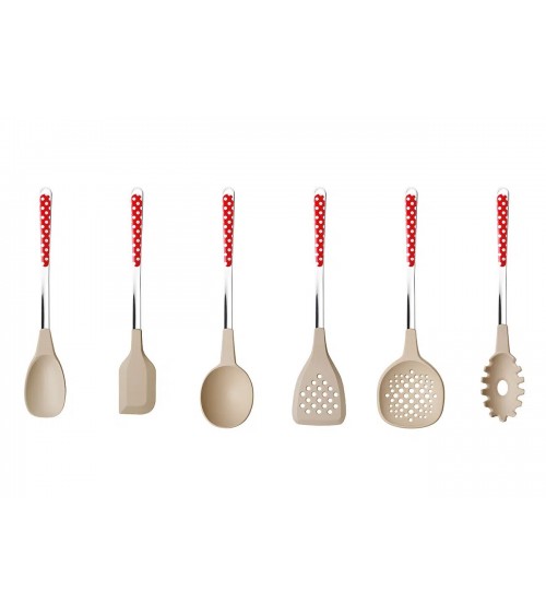 Set mit 6 Küchenkellen - Pois-Besteck - Neva Posateria Creativa -