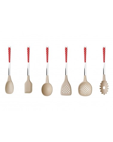 Ensemble de 6 louches de cuisine - Couverts Pois - Neva Posateria Creativa -