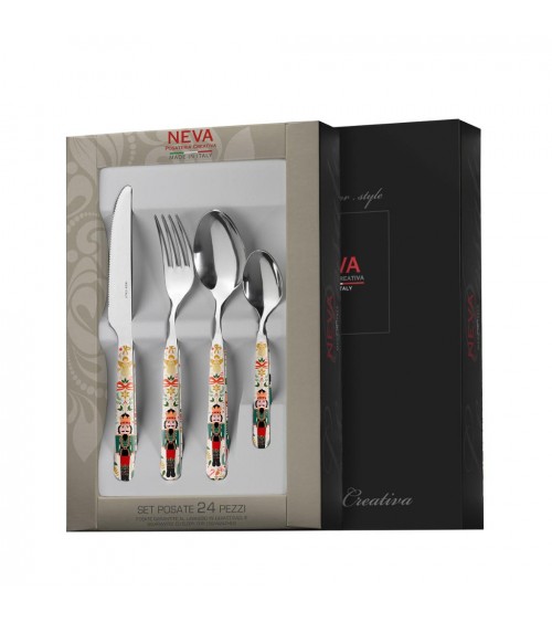 Couverts de Noël : Casse-Noisette - Neva Posateria Creativa - coffret cadeau
