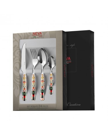 Weihnachtsbesteck: Nussknacker - Neva Posateria Creativa - Geschenkbox