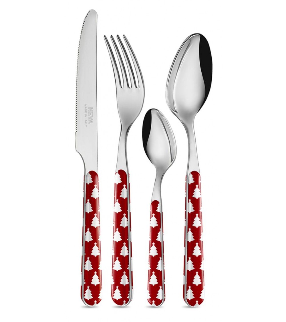 Posate Natalizie Alberi - Neva Posateria Creativa - Set 24 pezzi per sei persone