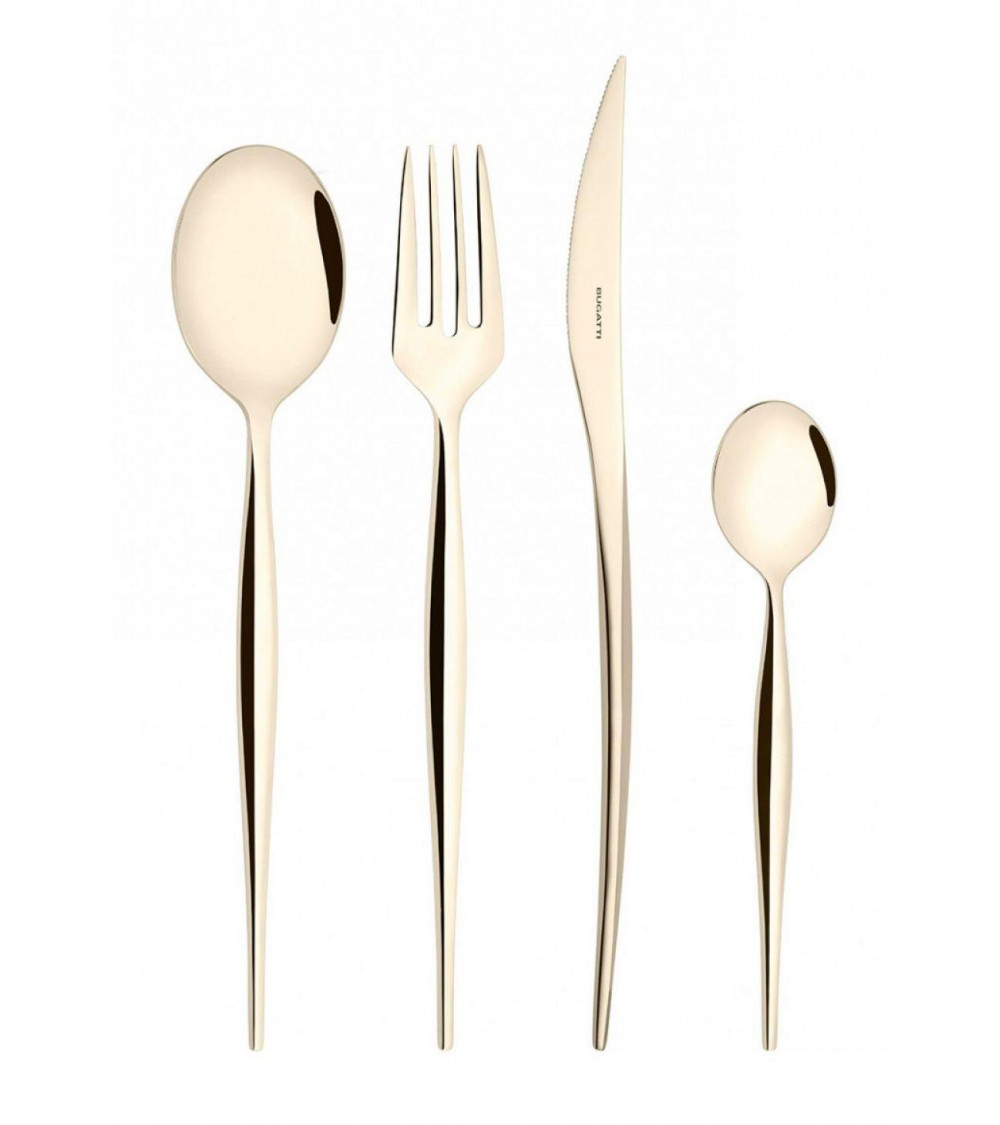 Natura Oro Champagner poliert – Bugatti Edelstahlbesteck – 4-teiliges Set