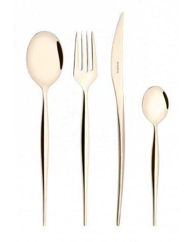 Natura Oro Champagner poliert – Bugatti Edelstahlbesteck – 4-teiliges Set