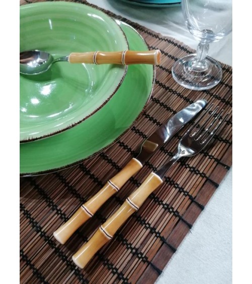 Bamboo Neva colore Naturale - Servizio Posate 24pezzi