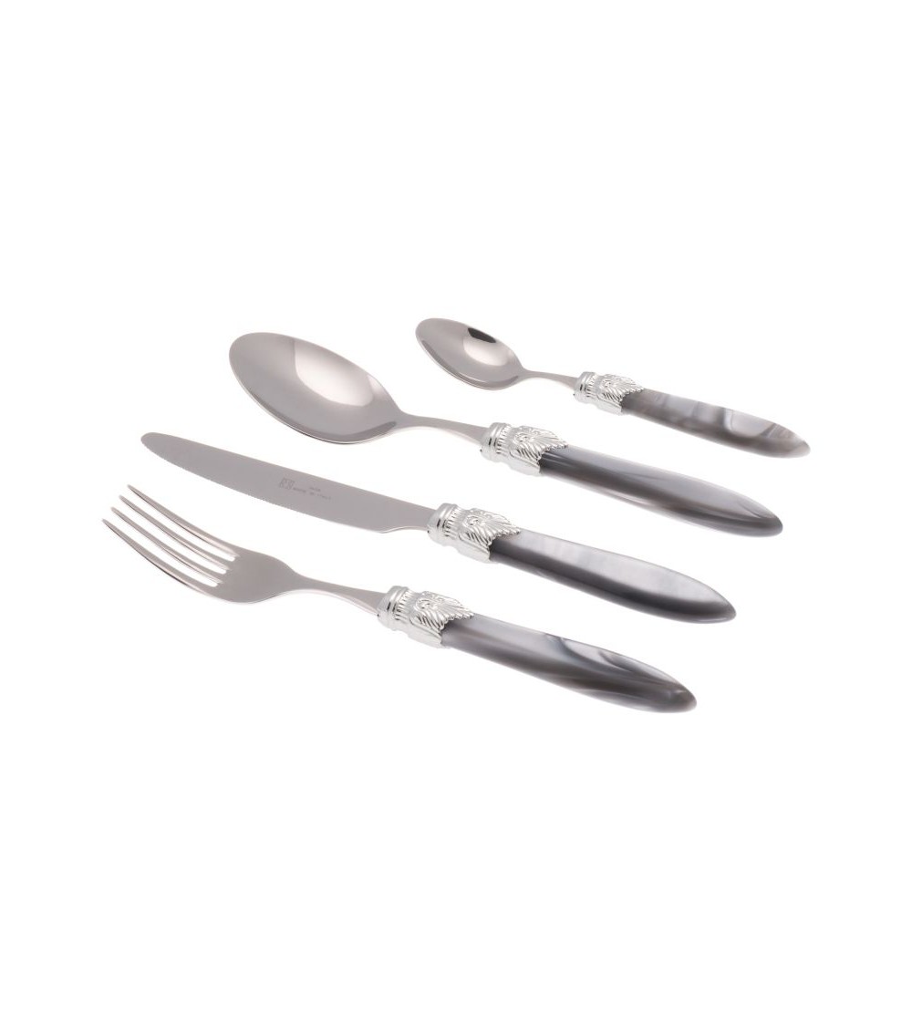 Laura Argento Set 16-teilig, farbiges Besteck – Rivadossi Sandro – Perlgrau