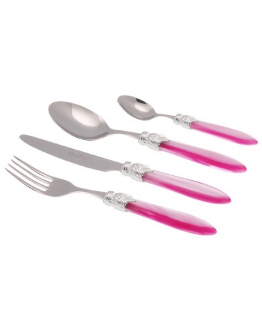 Ménagère colorée 4 pièces Laura Argento - Rivadossi Sandro - rose nacré