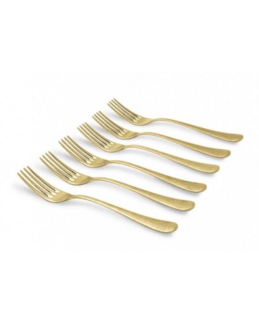 Posate in Acciaio Stile Vintage - Pvd Dorate - Serena Antico - 