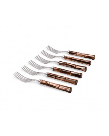 Fourchette de table en bambou avec manche effet nacre - Rivadossi Sandro -