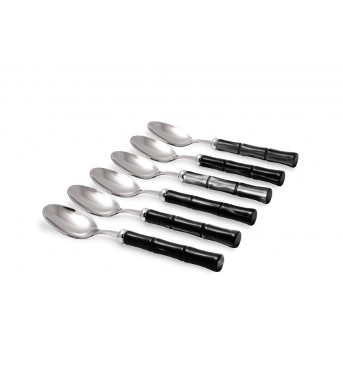 Bamboo Spoon Cutlery Colored Handle Mother of Pearl Effect - Rivadossi Sandro -