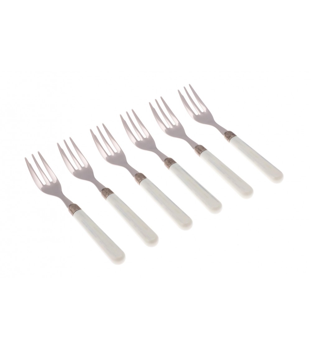 Ginger Dessert Fork - Rivadossi Sandro Colored Cutlery - light blue