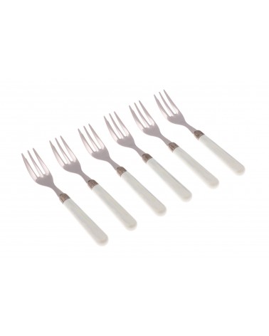 Ginger Dessert Fork - Rivadossi Sandro Colored Cutlery - light blue