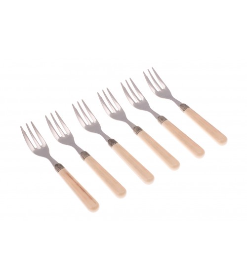 Ginger Dessert Fork - Rivadossi Sandro Colored Cutlery - beige