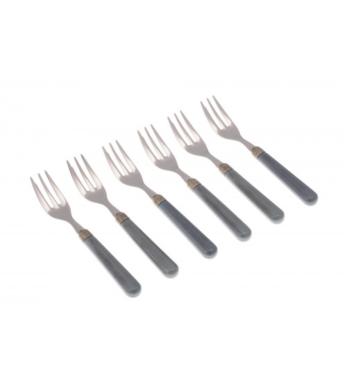 Fourchette à Gâteau au Gingembre - Couverts Colorés Rivadossi Sandro - gris foncé