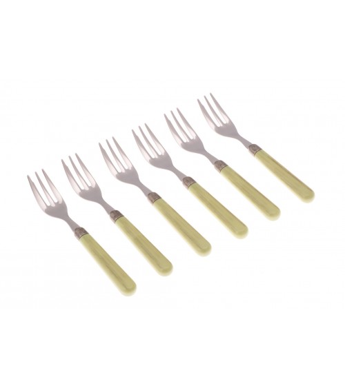 Ginger Dessert Fork - Rivadossi Sandro Colored Cutlery - pistachio green