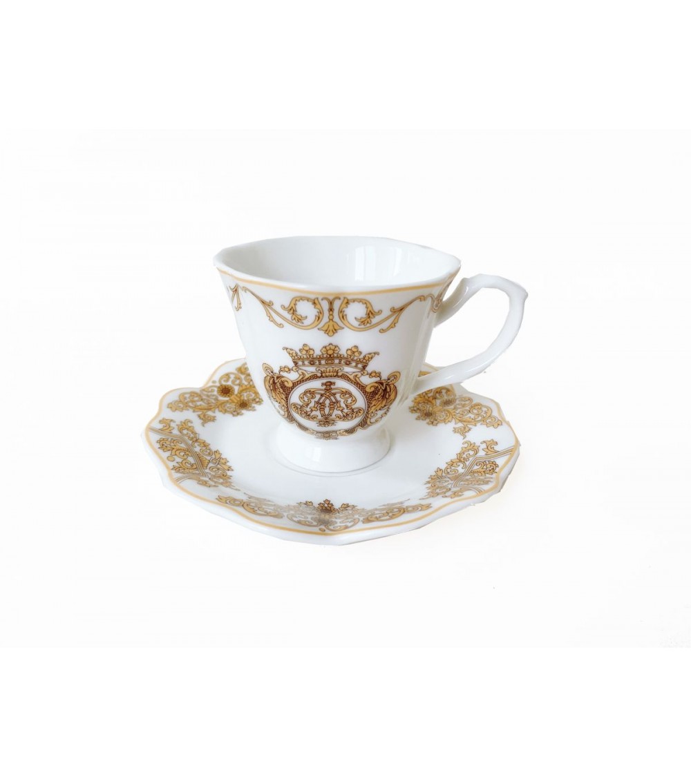 Service 6 tasses de café en porcelaine High Porcelaine - Blanche Royal -