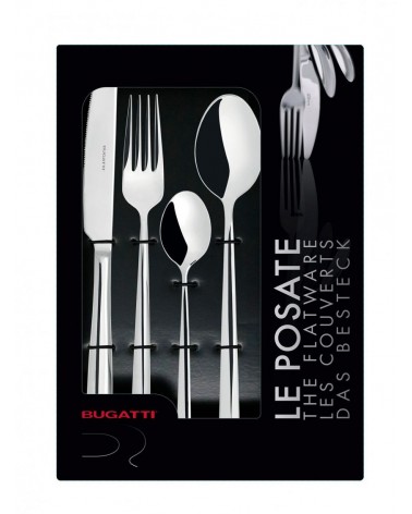 Metropolis stainless steel cutlery set 24 pieces with box - Casa Bugatti -  - 8020178317764
