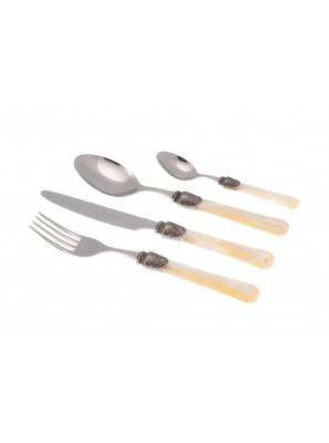 Penelope - 16-piece mother-of-pearl cutlery set for 4 people - ivory