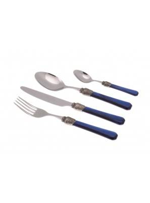 Pénélope - Ménagère 16 pièces en nacre pour 4 personnes - bleu