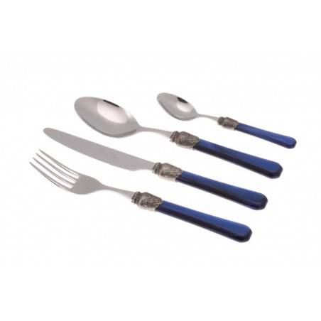 Pénélope - Ménagère 16 pièces en nacre pour 4 personnes - bleu