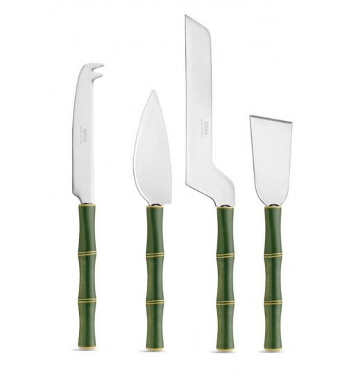 4 件套奶酪刀 - Neva Posateria Creativa - 绿色