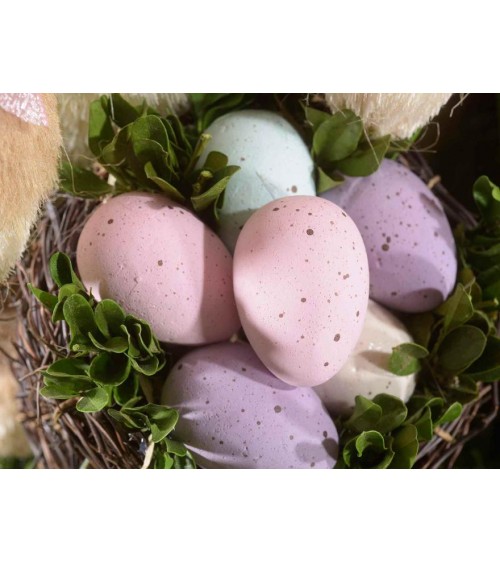 Decorazioni Pasqua : Coniglio con cestino uova - 