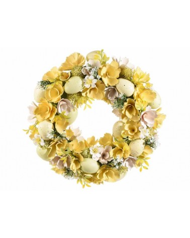 Fleurs en bois Ghirlanda et œufs de Pâques - printemps chez vous -