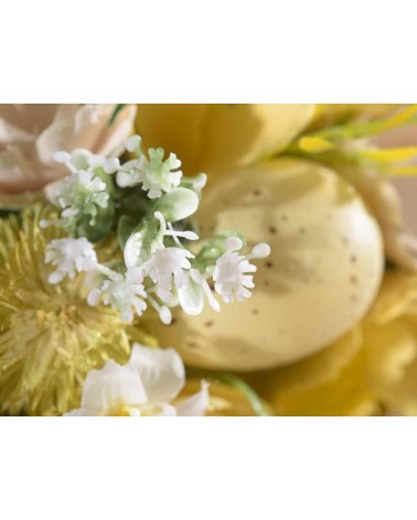 Fleurs en bois Ghirlanda et œufs de Pâques - printemps chez vous -