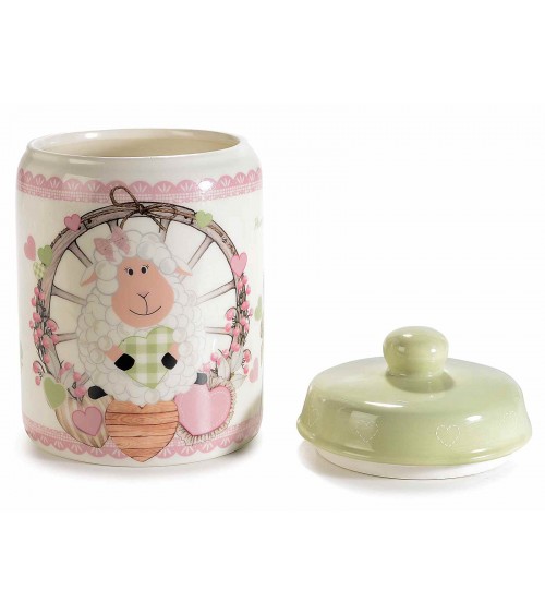 Réglez 2 PCS Ceramic Kitchen Jars Decoration Pasquale Pecorella - Réglez 2 PCS Ceramic Kitchen Jars Decoration Pasquale Pecorella -