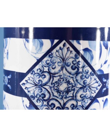 Blue majolica ceramic food jar -