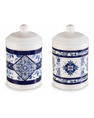 Blue Majolica Keramikfutterglas -