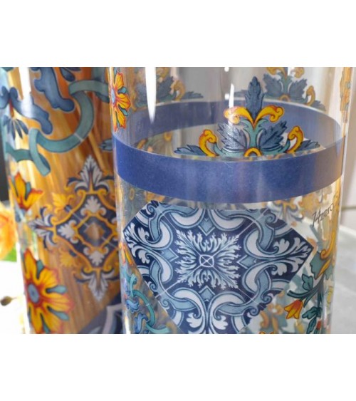 Set 2 Glass food containers with wooden lid -