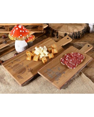 Set 2 Taglieri "MadreTerra" in Legno di Acacia con Corteccia – Design 14zero3 - 
