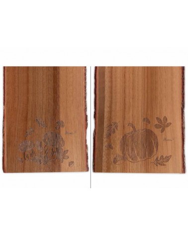 Set 2 Taglieri "MadreTerra" in Legno di Acacia con Corteccia – Design 14zero3 - 
