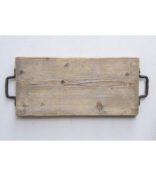 Plateau en bois de style vintage avec deux poignées - fabriqué en Italie -