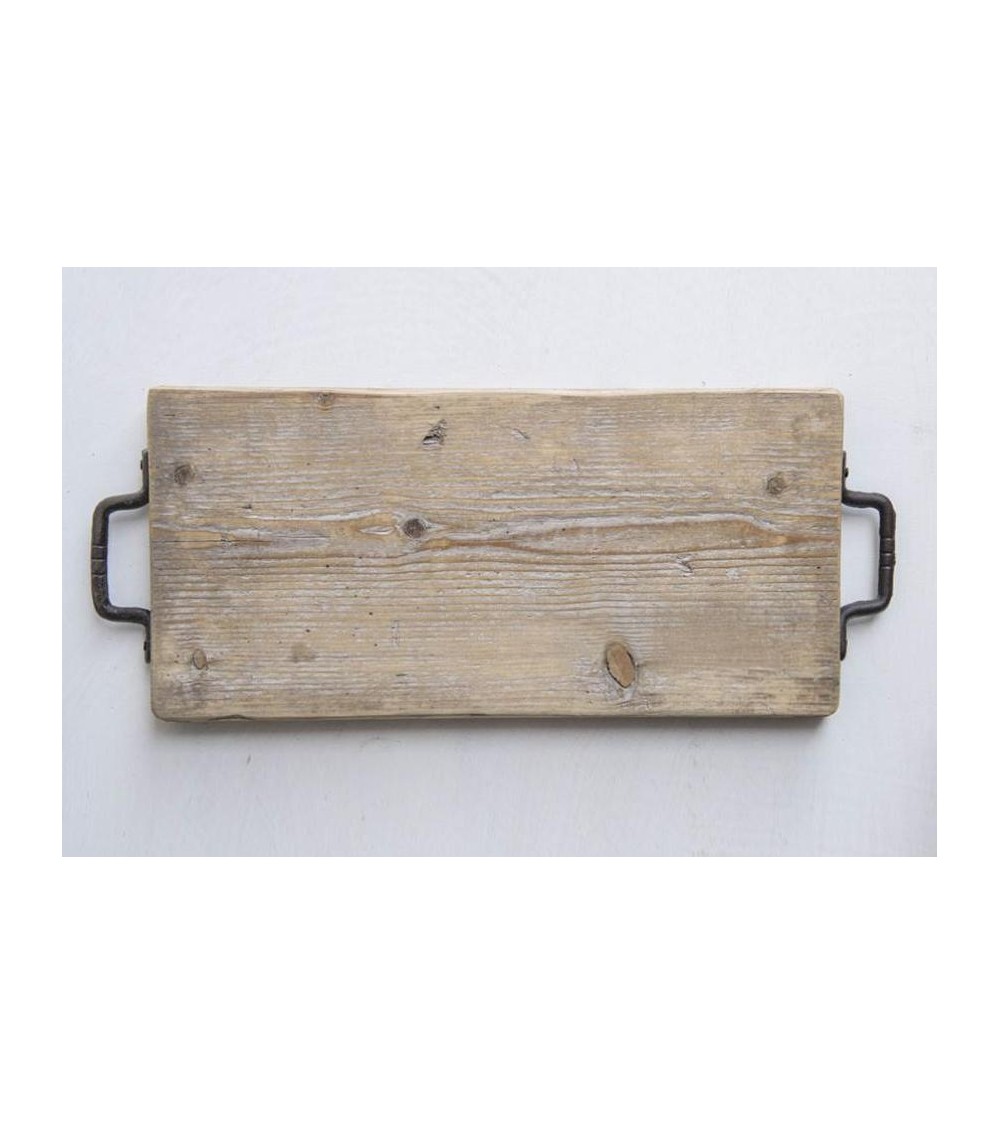 Plateau en bois de style vintage avec deux poignées - fabriqué en Italie -
