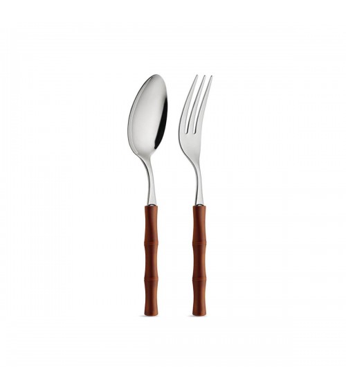 Bamboo Set 2 PCS à servir - Neva Creative Cutlery - Marrone