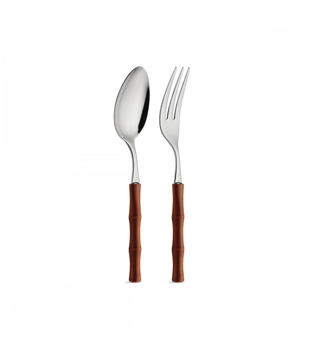 Bamboo Set 2 Pz a Servire - Neva Posateria Creativa - marrone