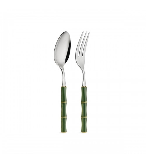 竹制 2 件套 - Neva Cutlery Creativa - 绿色