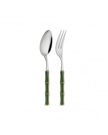 竹制 2 件套 - Neva Cutlery Creativa - 绿色