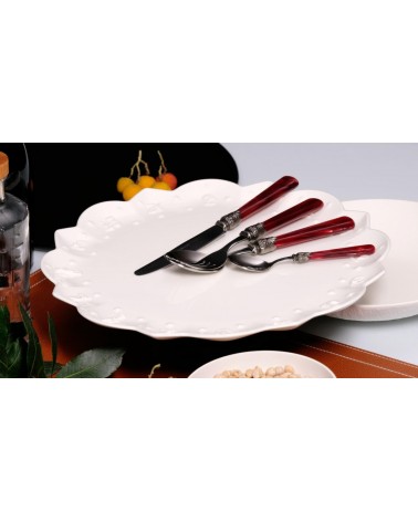 Set 24pz Elena Posate Madreperlate Rivadossi Sandro - bordeaux