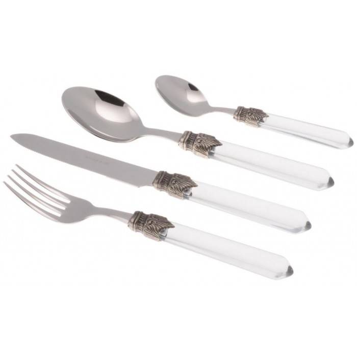Rivadossi Colored Cutlery - Venice set 24pcs - Transparent -  -