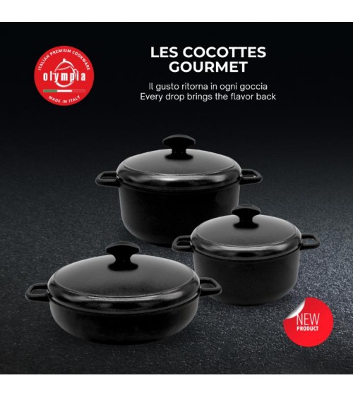 Les Cocottes: 5PZ -Batterie -Premium -Töpfe Nicht -Schicht -Induktion in Italien -