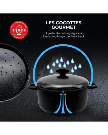 Les Cocottes: Batteria 5pz Pentole Premium Induzione Antiaderenti Made in Italy - 