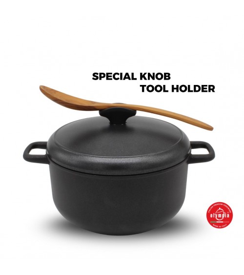 Les Cocottes: 5pz Battery Premium POTS INDUCTION NON-STICK Fabriqué en Italie -